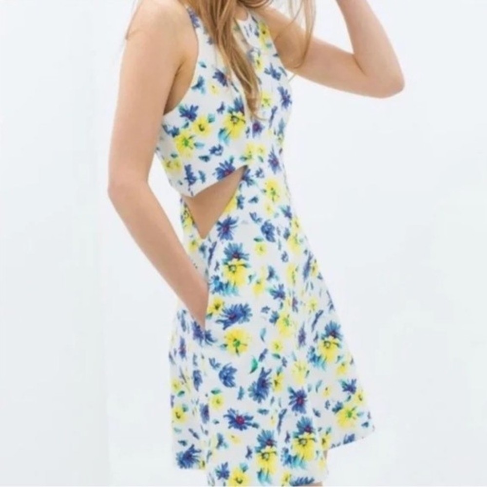 Zara Cut Out Floral Dress